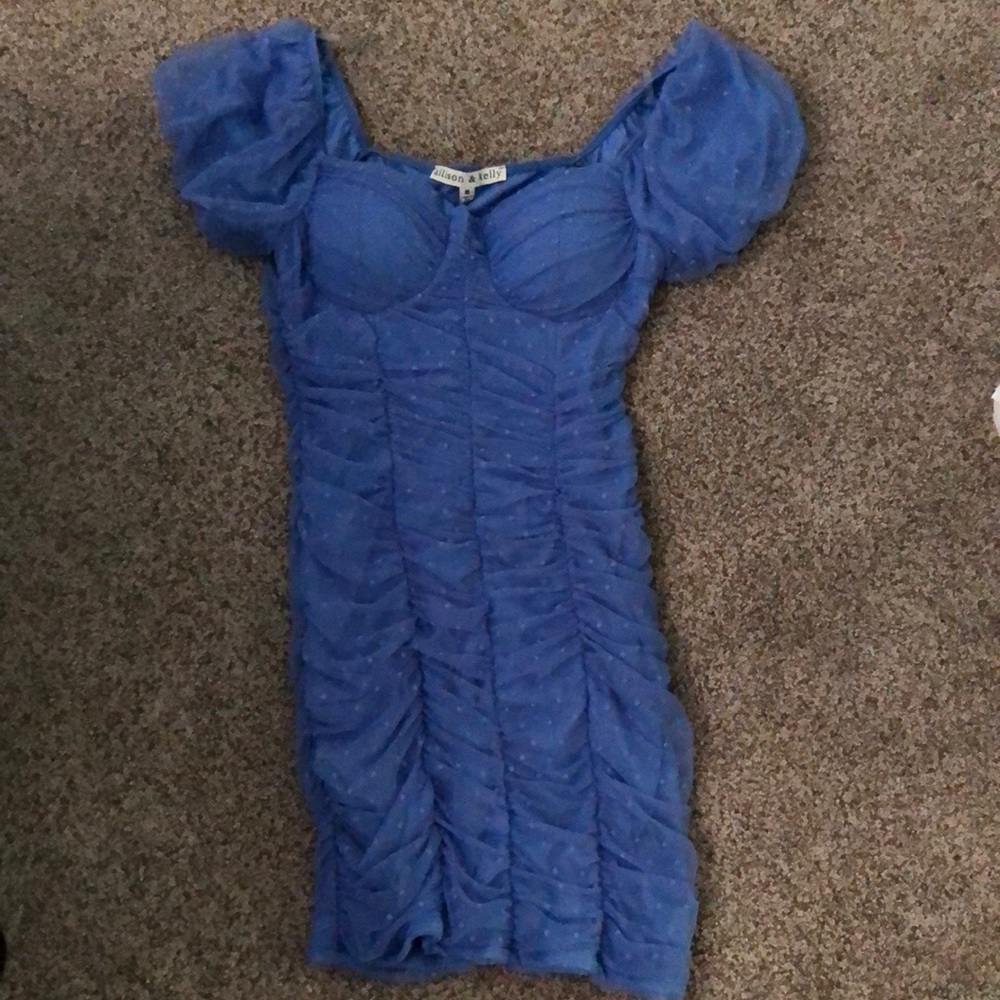 Blue sweetheart dress